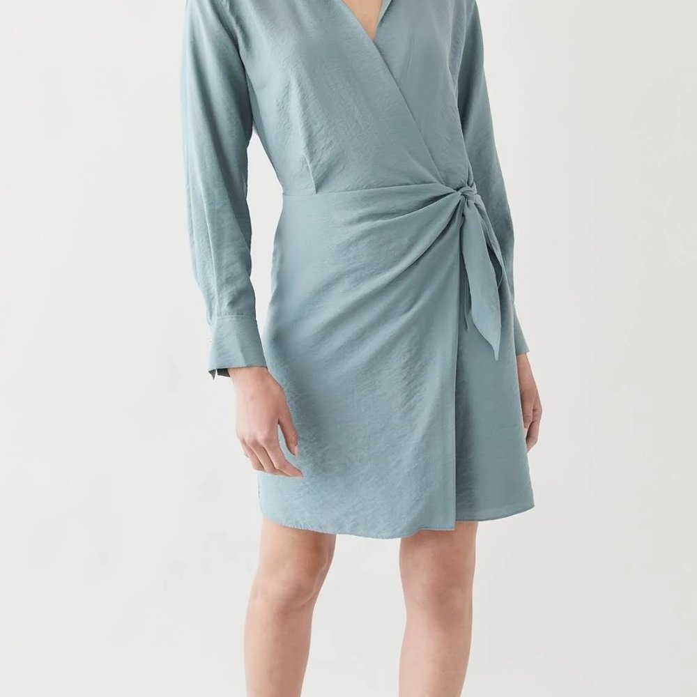 Vince | Long Sleeve Wrap Shirt Dress